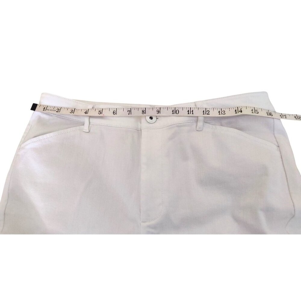 J.Jill Denim Womens Size 12R High-Rise White Wide-Leg Cotton Blend Trouser Pants - Picture 10 of 11